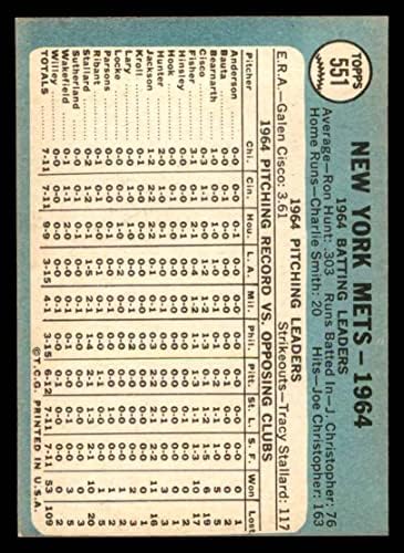 1965 Topps 551 Mets Team New York Mets Ex+ Mets