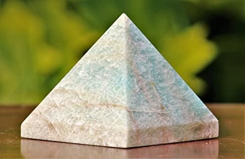 מלוטש טבעי אמזוניט קריסטל שרול ריפוי אבן מטאפיזית מגולפת מצרים פירמידה מדיטציה ענקית