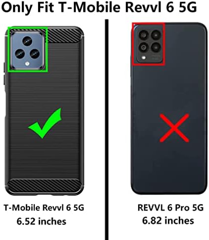 יואנמינג למקרה T-Mobile Revvl 6 5G, מקרה Revvl 6, עם מגן מסך HD, ספיחת זעזועים גמיש פגוש TPU COVE COVE רך מגן על גומי רך עבור T-Mobile