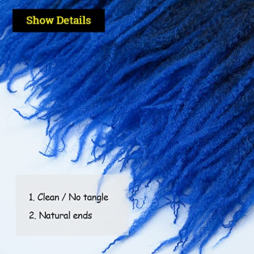 כחול מארלי טוויסט קולעת שיער אפרו מארלי צמות סינטטי 18 אינץ ארוך קינקי מתולתל עבור תיבת קולעת שיער פו אלת לוקס קובןסובב שיער הרחבות 3