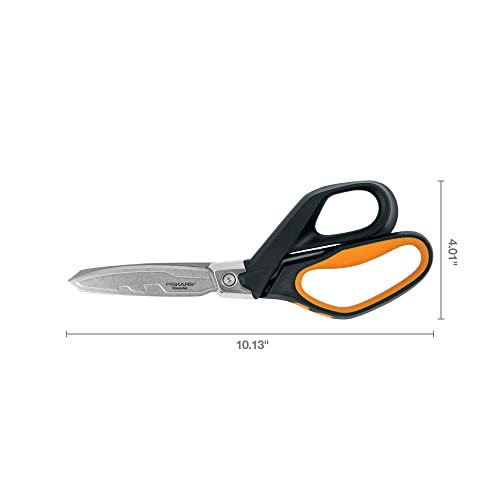 Fiskars 710150-1001 Powerarc Shears & 770020-1001 סכין כלי עזר, נשלף, כתום/שחור