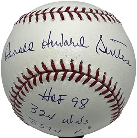 דון סאטון חתם על בייסבול MLB AIV AA21992 W/HOF 98 324 WINS 3574 KS - כדורי חתימה