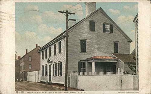 תומאס ביילי אולדריץ 'בית פורטסמות', ניו המפשייר ניו המפשייר מקורי עתיק גלויה