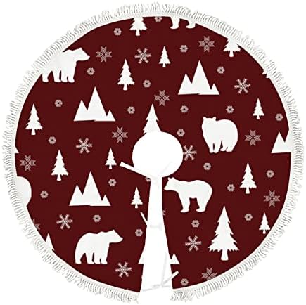 חצאיות עץ חג המולד של Xollar, דוב חג המולד גדול בגודל 48 אינץ