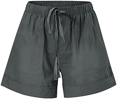 מכנסיים קצרים של yubnlvae לנשים קיץ מזדמן מותניים בגודל S-5xl גודל עם שני כיסים צדדיים מכנסיים טרנדיים מוצקים