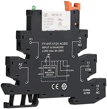 ANIFM מעגל הגנה על מודול ממסר דק 6A ממסר 12VDC/AC או 24VDC/AC או 230VAC שקע ממסר 6.2 ממ עובי 48V 110V 1PCS