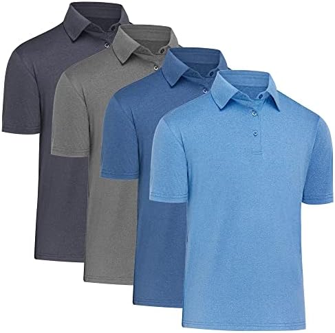 חולצות פולו של MLYENX לגברים יבש מהיר גולף פולו פולו שרוול מזדמן שרוול קצר לחות חולצות
