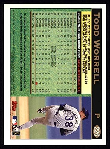 1997 Topps 226 טוד וורל לוס אנג'לס דודג'רס NM/MT Dodgers