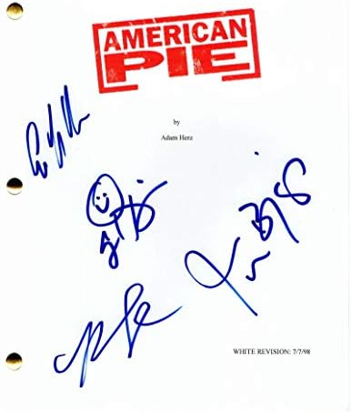 ג'ייסון ביגס, אליסון חניגן, נטשה ליון, אדי קיי תומאס חתימה חתומה על חתימה אמריקאית עוגה אמריקאית תסריט סרטים - שן וויליאם סקוט, ג'ניפר