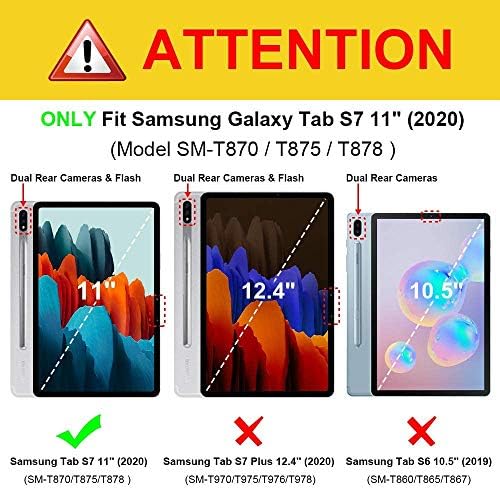 Galaxy Tab S7 SM-T878U מארז, Apoll PU עור עמדת קיפול אטום זעזועים עמדת דק רזה חכם עם מחזיק Stylus עבור Samsung Galaxy Tab S7 אינץ 'דגם