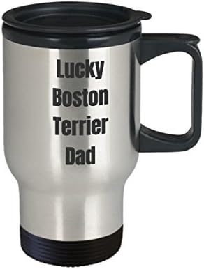 בוסטון טרייר אבא נסיעות ספל קפה רעיון למתנה למזל כלב אבא גברים מאהב חיות מחמד חידוש בדיחה בדיחה