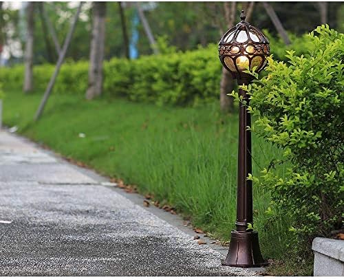 GJCQZQ נתיב אורות חיצוני מנורת מדשאה אירופית גן אטום למים חיצוני מעבר קהילתי חצר גן חצר נוף LED מרפסת וילה אור E27 נוף תאורה דקורטיבית