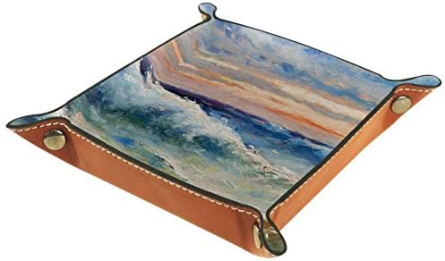 ציור שמן Lorvies המציג גלי ים ענקיים במהלך קופסאות האחסון הסערה פחי סל פחי מכולות למשרד הבית