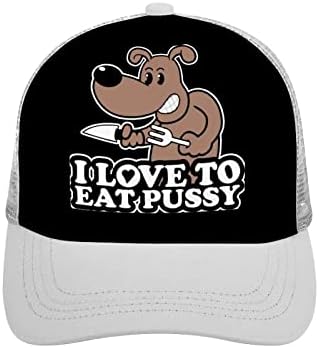 חתול עשב אני אוהב לאכול כוס יוניסקס רשת חזרה בייסבול כובע מתכוונן נהג משאית אבא כובע קיץ שמש כובע