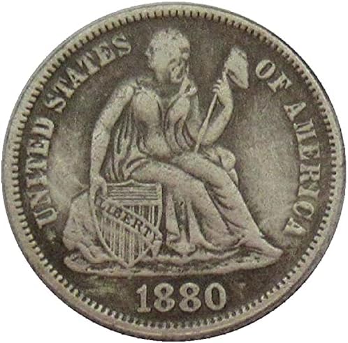 ארהב Naqi 10 נקודות ארהב 1880 מטבעות זיכרון מצופה מכסף
