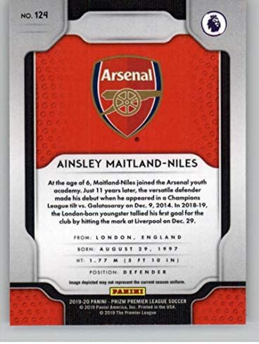 2019-20 Panini Prizm ליגת העל 124 Ainsley Maitland-Niles Arsenal Card Card