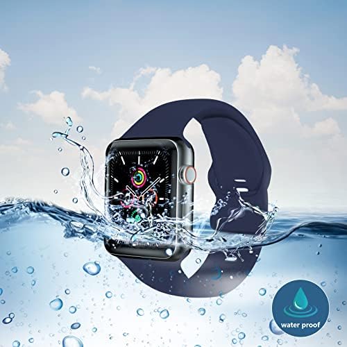 TopBang תואם להקת Apple Watch 38 ממ 40 ממ 41 ממ לגברים נשים, IWatch Silica Gel להקת רכה מתכווננת Apple Watch Sport להקה לסדרה Apple Watch