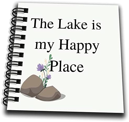 תמונת 3 של פרח באבן עם טקסט האגם הוא המאושר שלי. - ציור ספרים