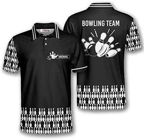 חולצות באולינג בהתאמה אישית לגברים, גופיות באולינג בהתאמה אישית עם שם ושם צוות, חולצות פולו באולינג בהתאמה אישית