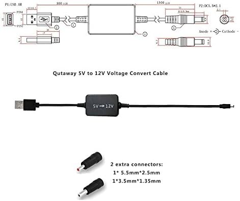 ממיר שלב למעלה, Qutaway 5V עד 12V USB שלב מעלה מתח מתח DC כבל חשמל עם מודול בוסטרים שקע חבית