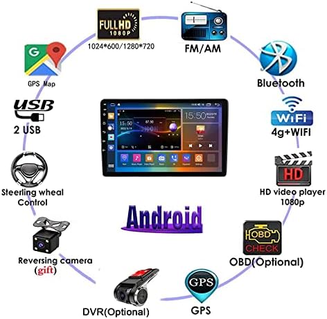 אנדרואיד 11.0 סטריאו רדיו לרכב עבור שברולט אפיקה 2006-2011 עם 9 יחידת ראש IPS מסך מגע 2 DIN Bluetooth RD