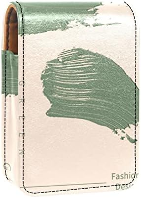שפתון מקרה עם מראה חמוד נייד איפור תיק קוסמטי פאוץ, גרפיטי אמנות ירוק מופשט
