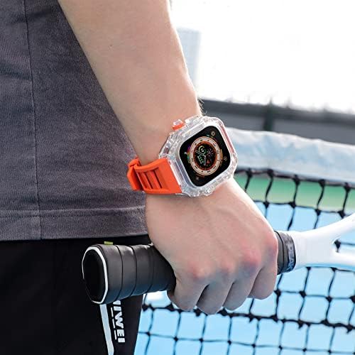 ערכת Mod Sport Sport Sport Urban Sport עבור Apple Watch Ultra 49 ממ סדרה 8 7 6 6 5 4 SE צמיד צמיד רצועת שעון קלה חובה מחוספסת כיסוי מגן