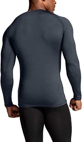 Athlio 1 או 3 חבילה של חולצות דחיסה של שרוול ארוך של גברים, חולצות דחיסה של שרוול ארוך חורפי, חולצת טריקו ריצה אתלטית