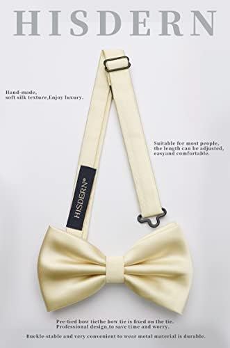 עניבות פרפר לגברים מוצק צבע מראש עניבת פרפר וכיס כיכר סט קלאסי פורמליות טוקסידו עניבות פרפר לחתונה & מגבר; מפלגה