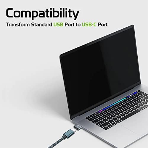 USB-C נקבה ל- USB מתאם מהיר זכר התואם למכשירי Samsung SM-G955 למטען, סנכרון, OTG כמו מקלדת, עכבר, מיקוד, GamePad, PD