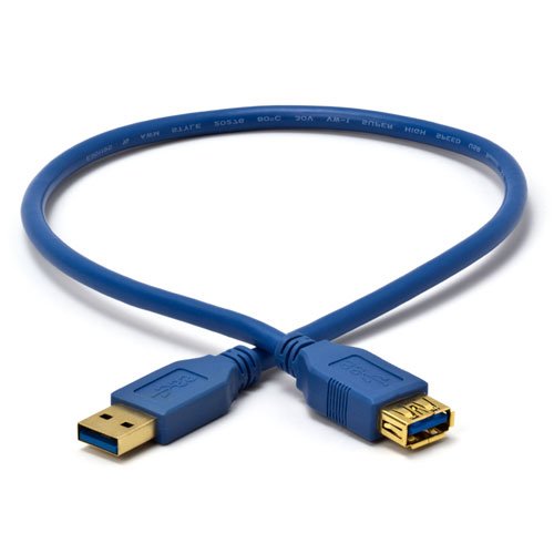 1.5 רגל כחול במהירות גבוהה USB 3.0 A/A כבל נתונים זכר/נקבה