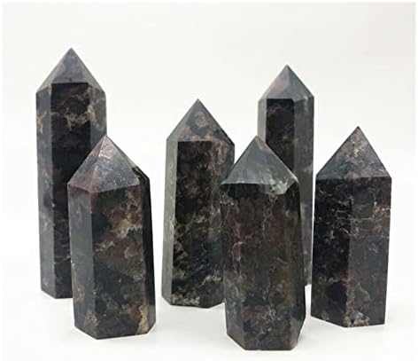 Laaalid xn216 1pc 4 מידות גרנט טבעי גביש Obelisk קוורץ שרביט גביש נקודת ריפוי אבני ריפוי מגדל אבנים טבעיות ומינרלים טבעיים