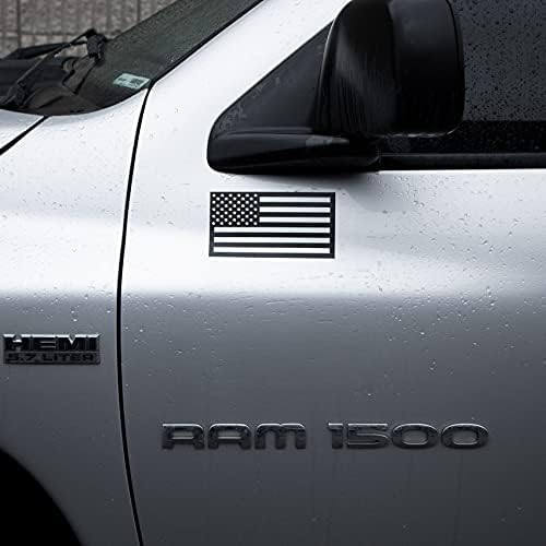 מגנטים של רכב דגל ארהב של Gat Mags USA, מגנט דגל אמריקאי, ויניל מגנטי אחיזה גבוהה, אחריות לחמש שנים, שחור