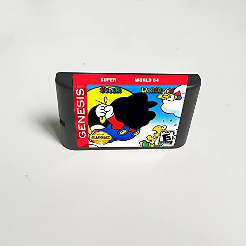 Lksya Super Marioed World 64 - 16 סיביות קלף משחק עבור Sega Megadrive Genesis